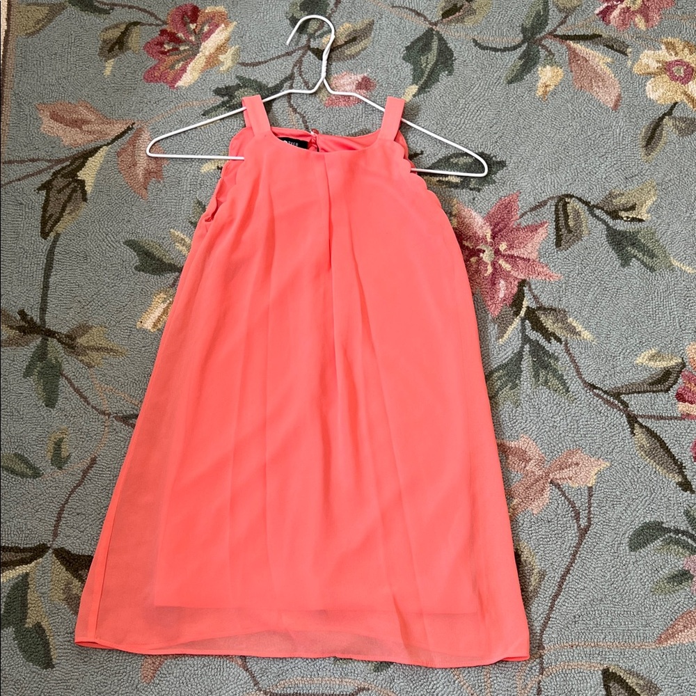 Amy Byer Coral-Pink Sleeveless Shift Dress